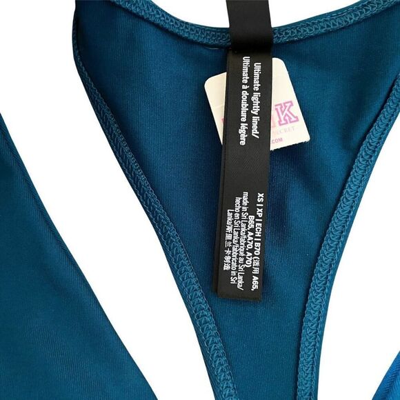 Victoria’s Secret Blue Twist Front Racerback Sports Bra NWT Size Extra Small - Picture 4 of 6